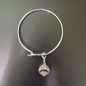 Style Dots Interchangeable Bangle Bracelet, New, .990 Deep Silver Finish